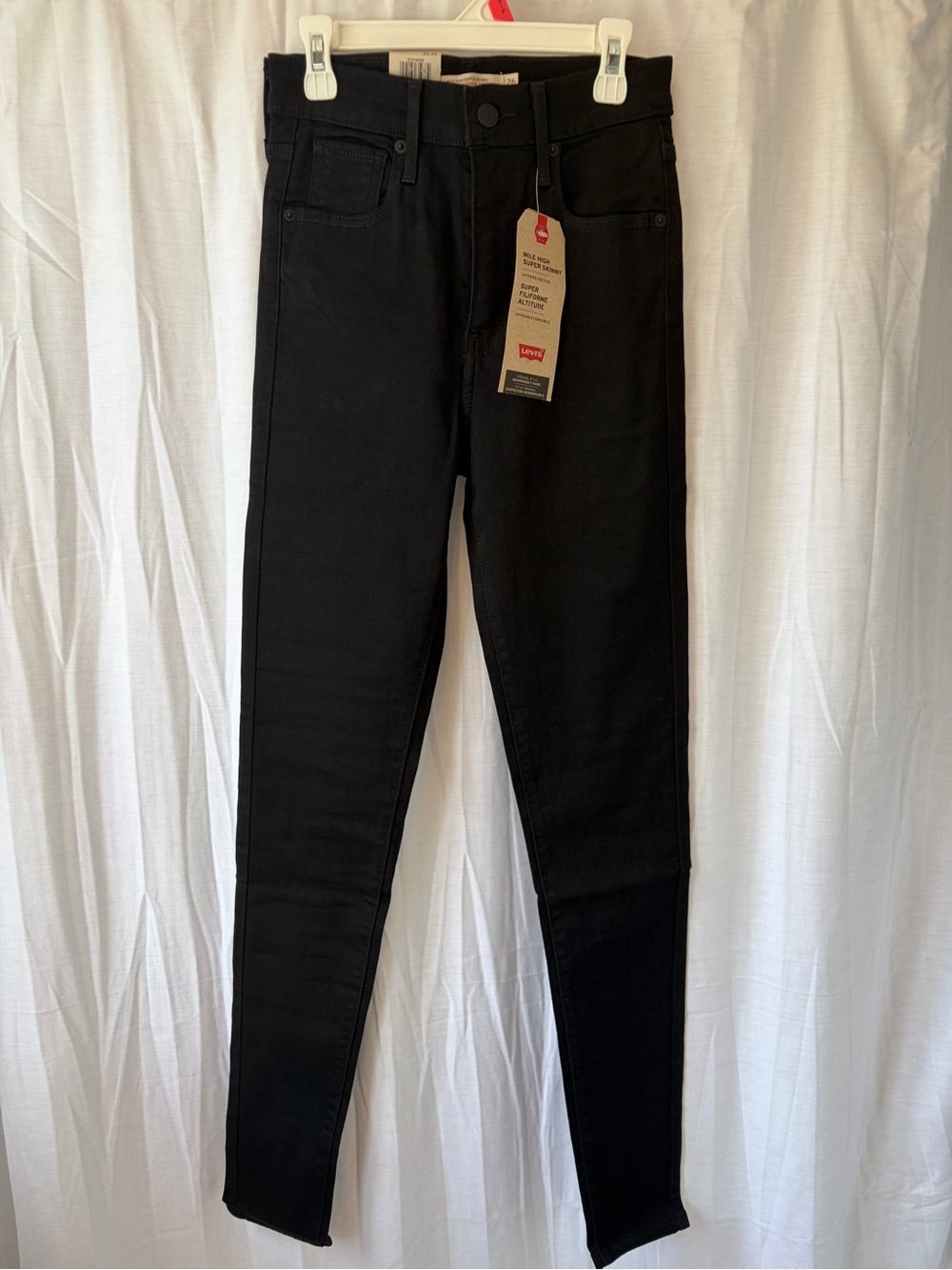 Levi's Women’s Black Mile High Super Skinny Jeans